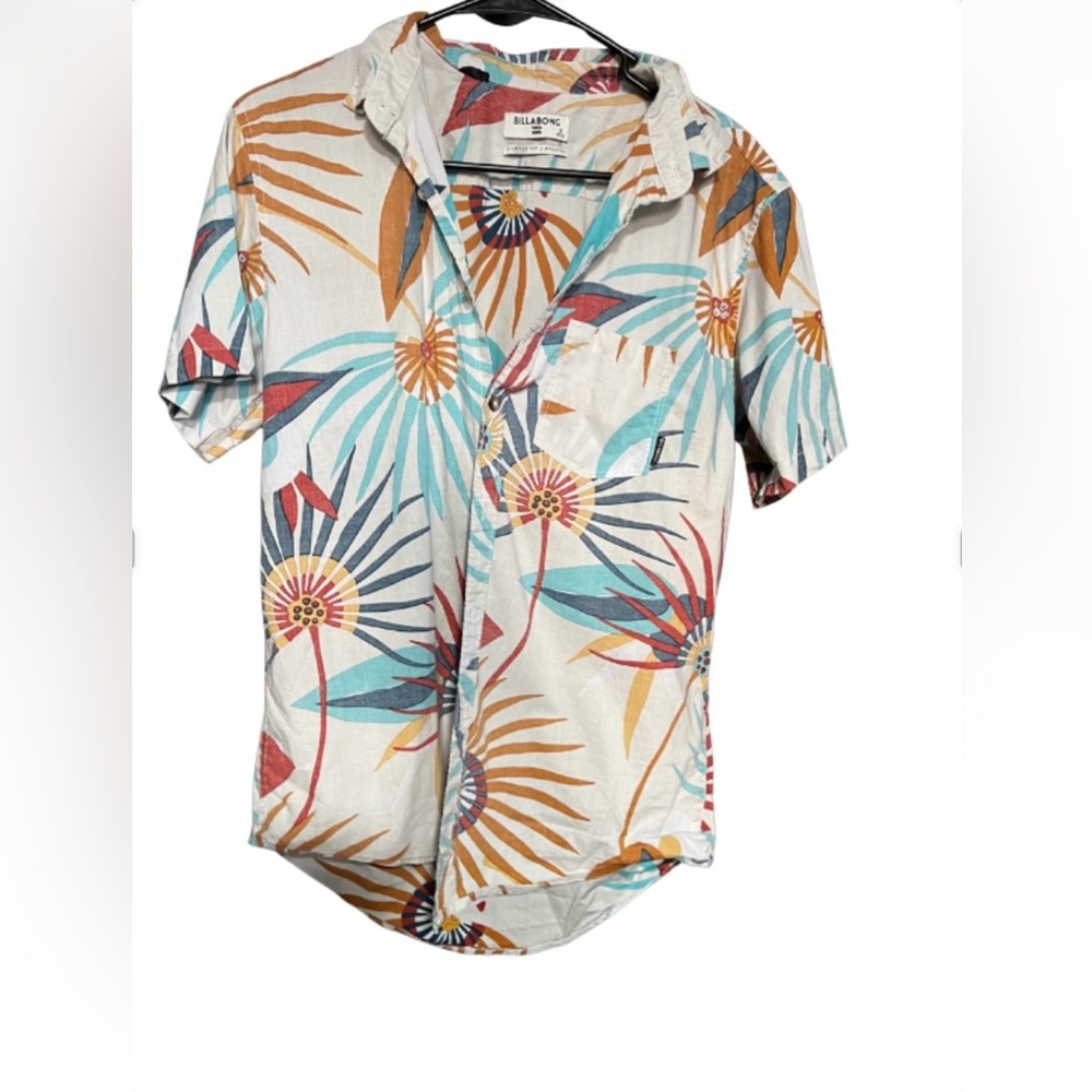 Billabong Men's Tropical Print Button Down Shirt